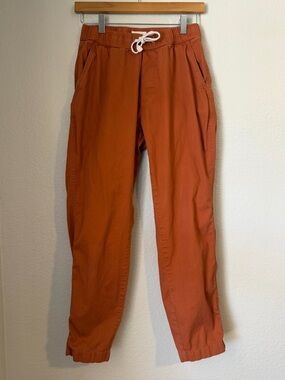Pact Organic Cotton Twill Straight Leg Pants Rust Burnt Orange Size Small Casual